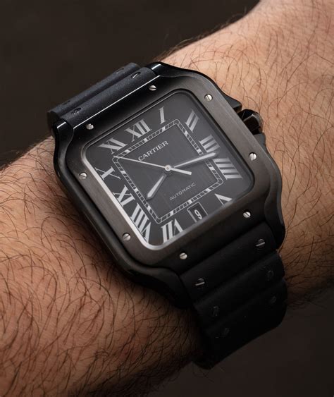 cartier black watch|black cartier watch men.